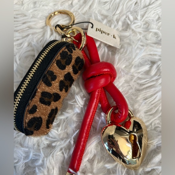 🐆❤️Piper K Gorgeous Leopard Mini Coin Purse Handbag Charm❤️🐆NWT - Picture 5 of 12